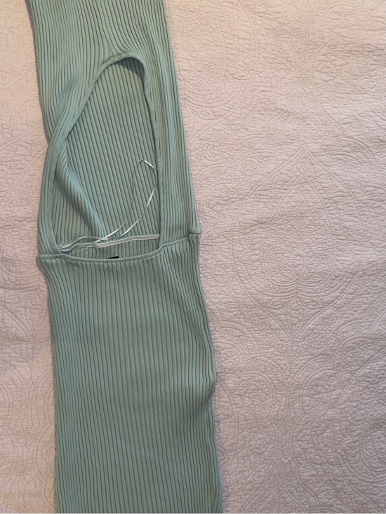 Zara Dresses & Skirts - Zara  size L Ribbed Mint Green Cutout Knit Dress